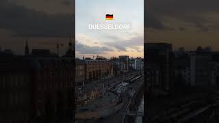 Germany Düsseldorf Old Town Sunset By Drone shorts [upl. by Oznarol]