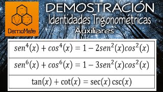 Identidades Trigonométricas Auxiliares PARTE 1 DEMOSTRACIÓN [upl. by Arraek]