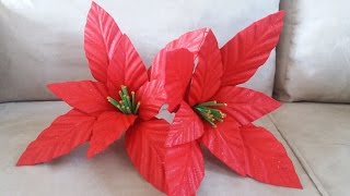 DIY  Como fazer a flor Lirio São José de eva para enfeite de natal [upl. by Odnalra198]