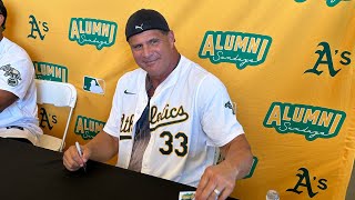 Meeting Jose Canseco amp Going OnField at Oakland Coliseum [upl. by Aicilav]