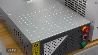 Height adjustable desktop UV laser marking machine [upl. by Casabonne]