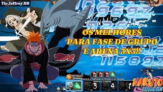 COMP para FASES DE GRUPO e ARENA 3x3 SÓ OS MELHORES NINJAS   Naruto Online [upl. by Nyasuh]