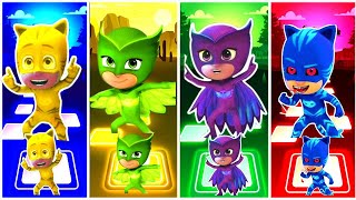 PJ MASKS CATBOY ★🆚OWLETTE 🆚 NIGHT NINJA 🆚 GEKKO tiles hop EDM Rush ♥ [upl. by Mordy]