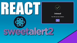 React y Sweet Alert 2  Modo Dark [upl. by Aehtrod]