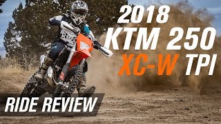 2018 KTM 250 XCW TPI  Ride Review [upl. by Rufina479]