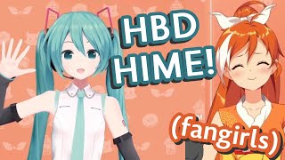 Hatsune Miku wishes Hime a happy 2 year anniversary [upl. by Allveta270]