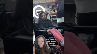 Hairdresser Reacts To Kids Silk Press reaction naturalhair silkpress haircare hairstylist [upl. by Ahsitil106]