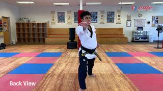 Koryo   1st BlackBelt FormPoomsae  Step by Step [upl. by Adnahsor]