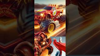 Superheroes as Monster Trucks 🦸‍♂️🚛  SpiderMan Iron Man Flash amp More Marvel DC Shorts [upl. by Richmound]