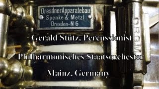 Gerald Stuetz Percussionist Philharmonisches Staatsorchester Playing Dresdner Snare Drum [upl. by Sinnel]