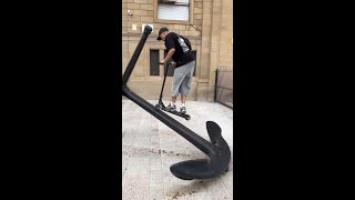 Ivan getting sunk into BCN CITY ⚓ Scootering Nosemanual BCNCity EnvyScooters [upl. by Hannavahs]