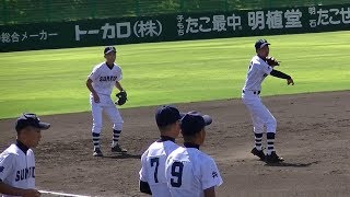 【高校野球】洲本シートノック・２０１８秋季兵庫播淡地区大会 [upl. by Sitoiganap]