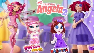 Mia and Me Vs Ragatha  My Talking Angela 2  Cosplay Makover Delight funny [upl. by Doner]