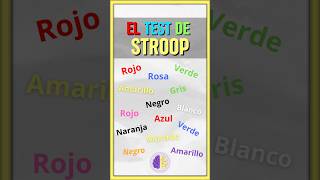 EL TEST DE STROOP Mide tu Atención 🔎 [upl. by Tran]