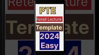 🔥PTE Retell Lecture Template  Retell Lecture Template 💥 Template  Easy Template 📌shorts [upl. by Bander771]