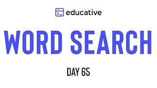 Word Search  LeetCode Medium  Educativeio Day 65  Backtracking Pattern [upl. by Absalom]