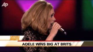 ShowBiz Minute Brit Awards Adele Jagger [upl. by Humfrey]