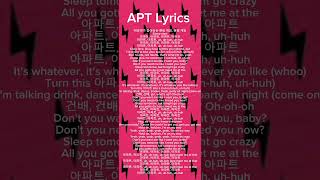 APT Lyrics [upl. by Dukie]