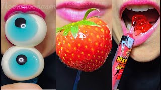 Satisfying ASMR Eating EMOJI FOOD CHALLENGE Compilation Mukbang 먹방 [upl. by Ellehcear]