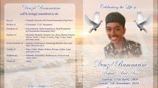 THE CREMATION SERVICE OF DENZEL RAMNARINE [upl. by Oam]