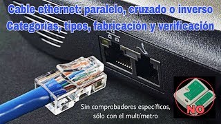 CABLE ETHERNET CATEGORÍAS TIPOS CONSTRUCCIÓN Y VERIFICACIÓN [upl. by Edbert]