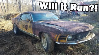 FIRST START in 40 YEARS  1970 Mustang Mach 1 Restoration Ep 8 [upl. by Narak841]