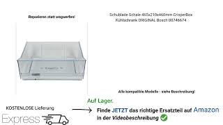 Kühlschrank Schublade wechseln Bosch 00746674 [upl. by Claudio149]