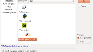 Create wxWidgets Project with CodeBlocks with wxcommon and libwxgtk28dev [upl. by Ayekin]