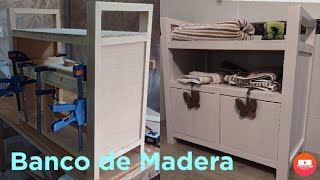 Como hacer un banco de Madera para baño DIY [upl. by Terb]