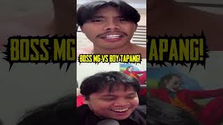 BOY TAPANG VS BOSS MG  THE HYPE debunker boytapangvlogs battleofyoutubers [upl. by Kcirrem]