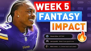 NFL Week 5 Reactions  Injuries  Early Week 6 Waiver Wire amp Fantasy Football Advice 2024 [upl. by Tenej]