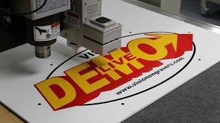 Making a Coroplast Demo Sign with Vinyl Graphic on the Vision VR48 4x8 CNC Router Engraver [upl. by Hogue858]