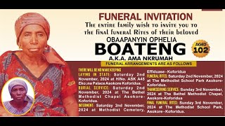 VIEWING amp BURIAL SERVICE OF THE LATE OBP OPHILIA BOATENG  KOFORIDUA ASOKORE PART2 [upl. by Gracia139]