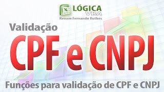 Vídeo 95  Validação de CPF e CNPJ em TextBox VBA [upl. by Dore472]