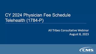 All Tribes Webinar CY 2024 Medicare HOPPS amp Physician Fee Schedule Proposed Rules [upl. by Latreece40]