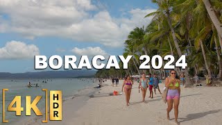 2024 Full Walking Tour of BORACAY Island The Philippines BEST White Beach  Station 1 to 3 [upl. by Aihcila]