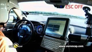 Euro NCAP  Lancia Thema  2011  ESC test [upl. by Hanavas]