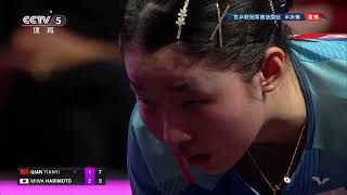 WTT Champions Montpellier 2024 Womens Singles  Semifinal QIAN Tianyi VS Miwa HARIMOTO [upl. by Botnick]