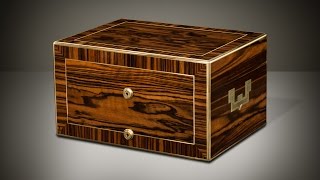 Danielluciancom  Antique Jewellery Box in Calamander with Removable Secret Compartments by Asprey [upl. by Aninaig798]