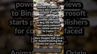 Microsoft Discontinue HoloLens 2 Microsoft AI overviews Bing Animated Robin Origins Dynamic Duo [upl. by Icam]