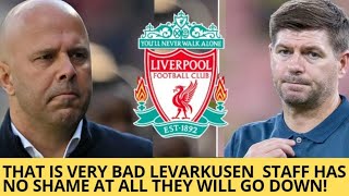 Gerrard Condemns Leverkusen Staff for Attacking Liverpool Staff After 40 Champions League win [upl. by Odlaner]