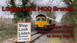 Rare MOD Army Train on Ludgershall Branch Line  GBRF 66 shunting into Army Depot March 2021 [upl. by Abner532]