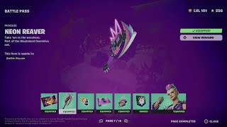 How to Unlock Neon Reaver Pickaxe in Fortnite  Battle Pass Rewards Page 7 [upl. by Naerad]