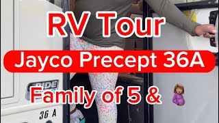 RV Tour of our Jayco Precept 36A [upl. by Eedak]