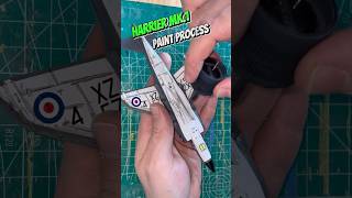 Harrier MK1 Fighter Jet assembly process modelairplane scalemodelbuilding scalemodel [upl. by Havard86]