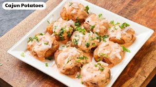 Barbeque Nation Style Cajun Potatoes Recipe  Cajun Potatoes with Cheesy Sauce  The Terrace Kitchen [upl. by Zoubek]