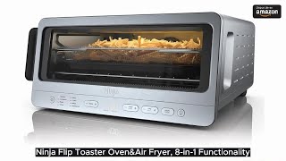 Ninja Flip Toaster OvenampAir Fryer 8in1 Functionality Flip UpampAway Capability for Storage Space [upl. by Iturhs]