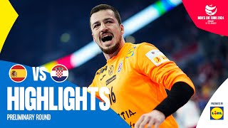 Historic win for Croatia  Spain vs Croatia  Highlights  Mens EHF EURO 2024 [upl. by Arica293]