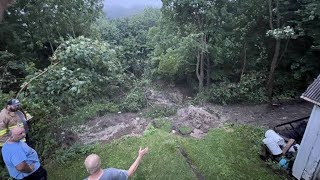 Caught on video Landslide near Lowville apartment [upl. by Treiber]