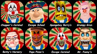 CHOPPERS CARNIVALEscape Mr Funnys Toy ShopSPONGEBOY ESCAPE THE CARNIVAL OF TERRORGRUMPY GRAN [upl. by Atis]